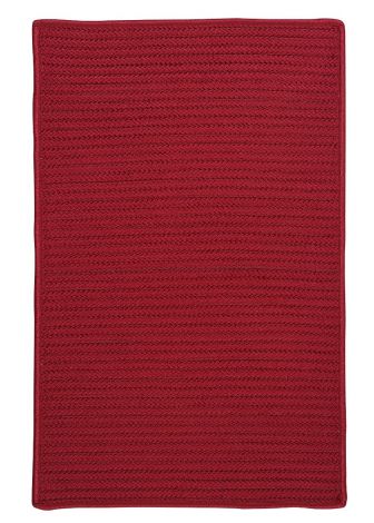 Simply Home Solid H578 Sangria Casual, Indoor - Outdoor Braided Area Rug by Colonial Mills