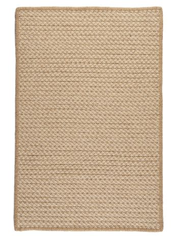 Natural Wool Houndstooth HD33 Tea Rustic Farmhouse, Natural Fiber Braided Area Rug by Colonial Mills