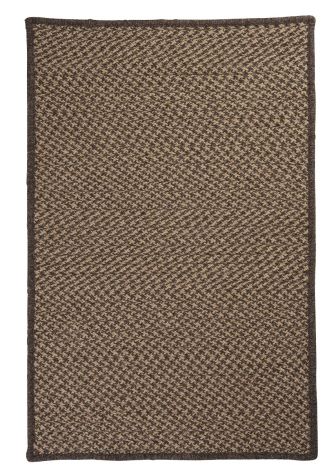 Natural Wool Houndstooth HD34 Caramel Rustic Farmhouse, Natural Fiber Braided Area Rug by Colonial Mills