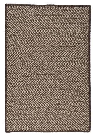 Natural Wool Houndstooth HD36 Espresso Rustic Farmhouse, Natural Fiber Braided Area Rug by Colonial Mills