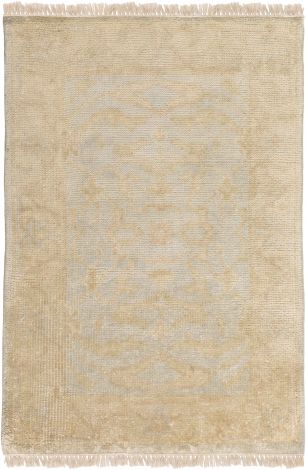 Hillcrest HIL-9010 Wheat, Seafoam Hand Knotted Traditional Area Rugs By Surya