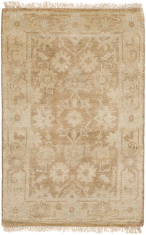 Hillcrest HIL-9012 Dark Brown, Cream Hand Knotted Traditional Area Rugs By Surya