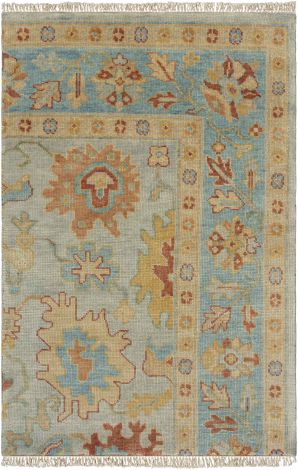 Hillcrest HIL-9045 Sage, Burnt Orange Hand Knotted Traditional Area Rugs By Surya