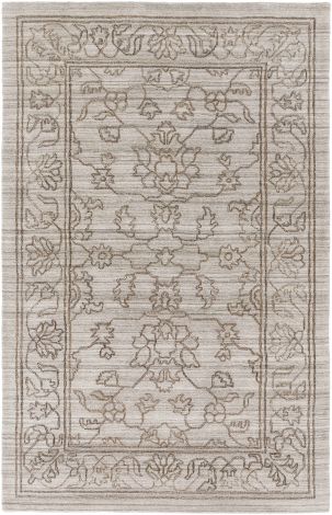Hightower HTW-3003 Light Gray, Camel Hand Knotted Traditional Area Rugs By Surya
