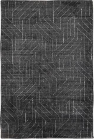 Hightower HTW-3011 Charcoal, Black Hand Knotted Modern Area Rugs By Surya