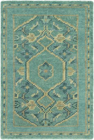 Haven HVN-1217 Emerald, Teal Hand Knotted Traditional Area Rugs By Surya