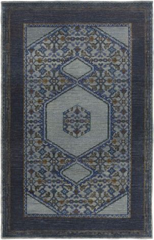 Haven HVN-1218 Denim, Navy Hand Knotted Traditional Area Rugs By Surya