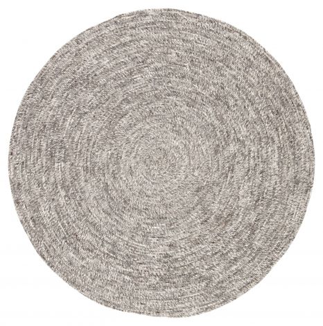 Jaipur Living Tenby Natural Solid Gray White Round Area Rugs 