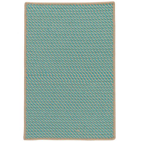 Point Prim IM03 Teal Modern & Contemporary, Indoor - Outdoor Braided Area Rug by Colonial Mills