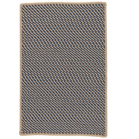 Point Prim IM53 Blue Modern & Contemporary, Indoor - Outdoor Braided Area Rug by Colonial Mills