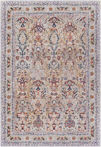 Infinity INF-2300 Rust, Dark Blue Machine Woven Traditional Area Rugs By Surya