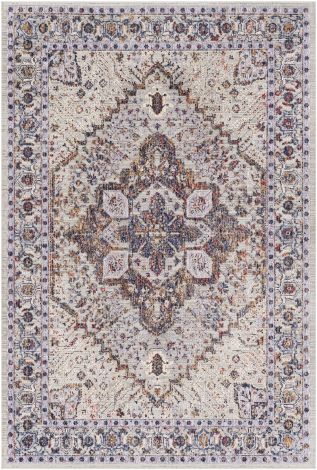 Infinity INF-2304 Dark Blue, Camel Machine Woven Traditional Area Rugs By Surya