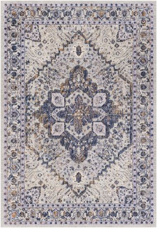 Infinity INF-2305 Dark Blue, Pale Blue Machine Woven Traditional Area Rugs By Surya