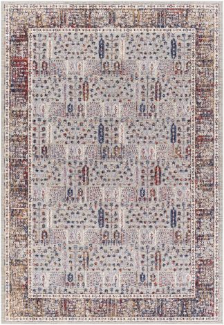 Infinity INF-2306 Dark Blue, Pale Blue Machine Woven Traditional Area Rugs By Surya