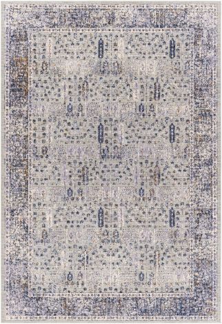 Infinity INF-2307 Dark Blue, Pale Blue Machine Woven Traditional Area Rugs By Surya