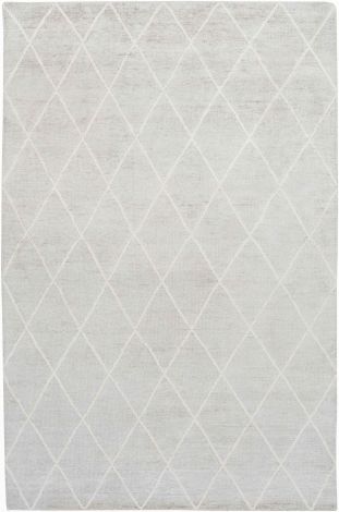 Jaque JAQ-4002 Light Gray, Ivory Hand Knotted Modern Area Rugs By Surya