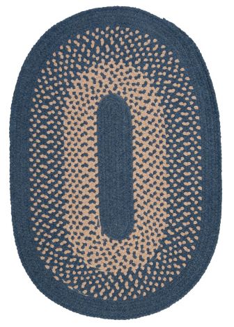 Jackson JK50 Federal Blue Traditional, Wool Braided Area Rug by Colonial Mills