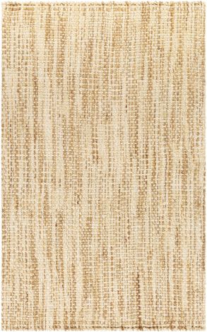 Jute Woven JS-1001 Wheat, Cream Hand Woven Cottage Area Rugs By Surya