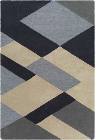 Kennedy KDY-3026 Navy, Taupe Hand Tufted Modern Area Rugs By Surya