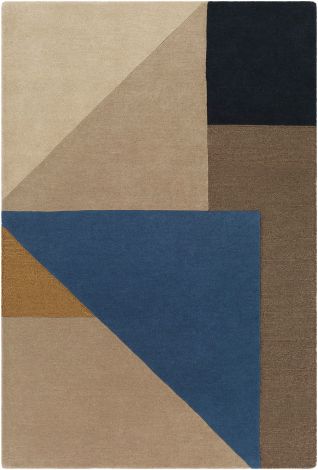 Kennedy KDY-3027 Taupe, Camel Hand Tufted Modern Area Rugs By Surya