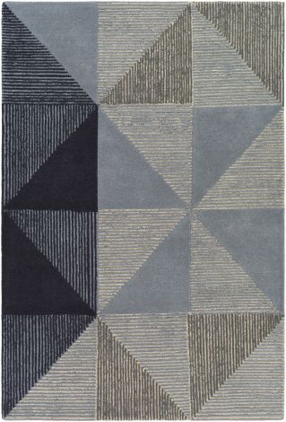 Kennedy KDY-3031 Navy, Taupe Hand Tufted Modern Area Rugs By Surya
