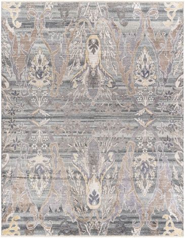 Kushal KUS-2301 Butter, Light Gray Hand Knotted Traditional Area Rugs By Surya