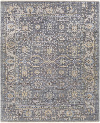 Kushal KUS-2304 Wheat, Pale Blue Hand Knotted Traditional Area Rugs By Surya