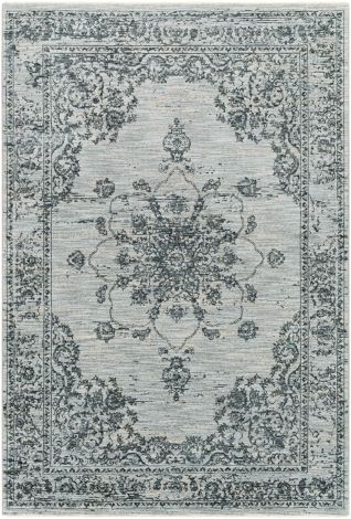 Laila LAA-2302 Navy, Teal Machine Woven Traditional Area Rugs By Surya