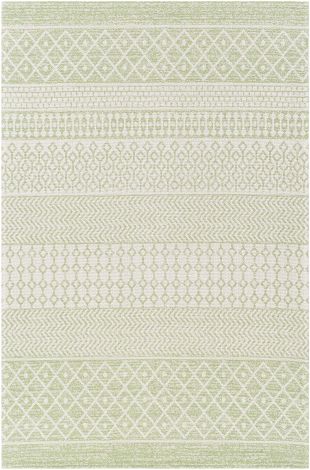 La Casa LCS-2308 Grass Green, Ivory Machine Woven Global Area Rugs By Surya