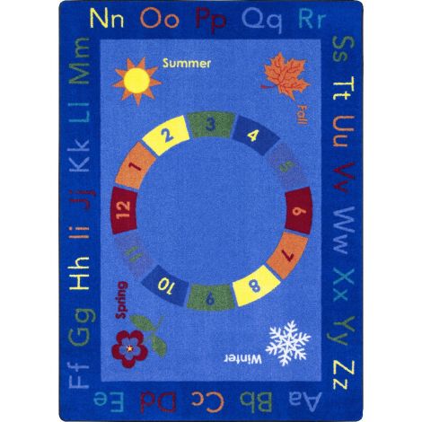 Kid Essentials Learn Through the Seasons-Multi Machine Tufted Area Rugs By Joy Carpets
