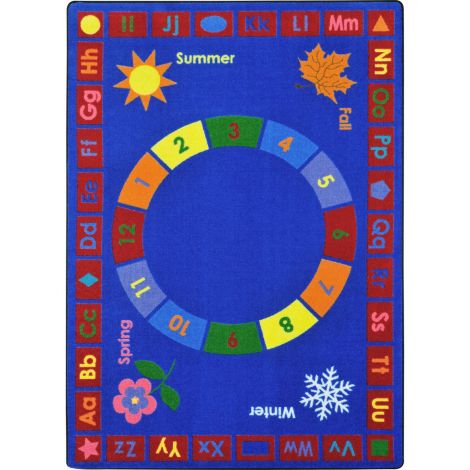 Kid Essentials Learning Time-Multi Machine Tufted Area Rugs By Joy Carpets