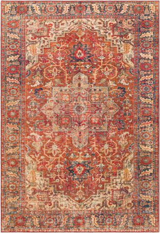 Leicester LEC-2300 Multi Color Machine Woven Traditional Area Rugs By Surya
