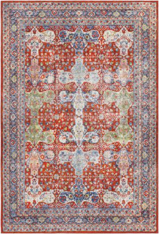 Leicester LEC-2301 Multi Color Machine Woven Traditional Area Rugs By Surya
