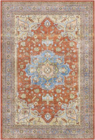 Leicester LEC-2304 Multi Color Machine Woven Traditional Area Rugs By Surya