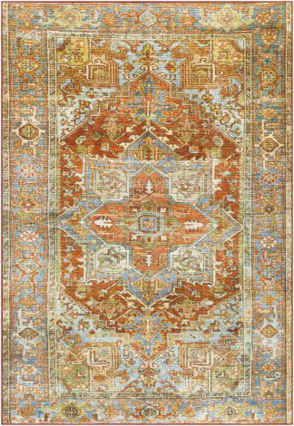 Leicester LEC-2306 Multi Color Machine Woven Traditional Area Rugs By Surya