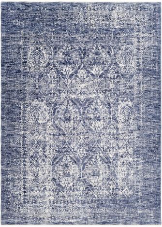 Lincoln LIC-2305 Navy, Denim Machine Woven Traditional Area Rugs By Surya