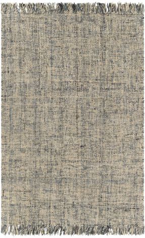 Linden LID-1001 Charcoal, Medium Gray Hand Woven Cottage Area Rugs By Surya