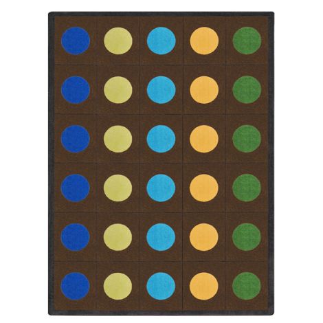 Kid Essentials Lots of Dots-Earthtone Machine Tufted Area Rugs By Joy Carpets