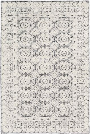 Louvre LOU-2303 Black, Ivory Hand Tufted Traditional Area Rugs By Surya