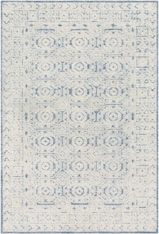Louvre LOU-2304 Navy, Ice Blue Hand Tufted Traditional Area Rugs By Surya