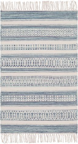 Lawry LRY-7001 Navy, Pale Blue Hand Woven Cottage Area Rugs By Surya