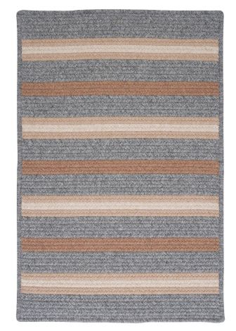 Salisbury LY19 Gray Casual, Wool Braided Area Rug by Colonial Mills