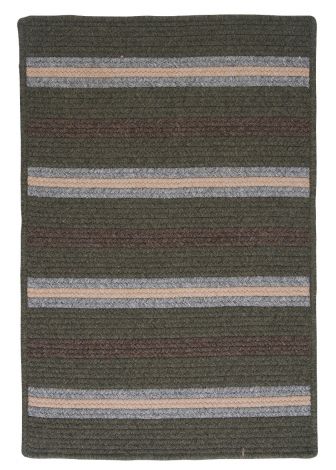 Salisbury LY49 Olive Casual, Wool Braided Area Rug by Colonial Mills