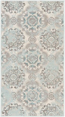 Mavrick MAV-7018 Teal, Taupe Machine Woven Cottage Area Rugs By Surya