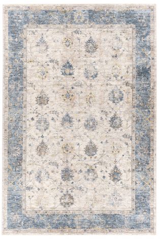 Mirabel MBE-2313 Teal, Aqua Machine Woven Traditional Area Rugs By Surya