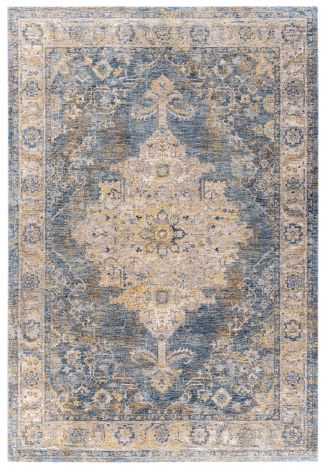 Mirabel MBE-2317 Teal, Aqua Machine Woven Traditional Area Rugs By Surya