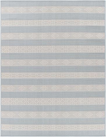 Montego bay MBY-2313 Denim, Cream Machine Woven Traditional Area Rugs By Surya