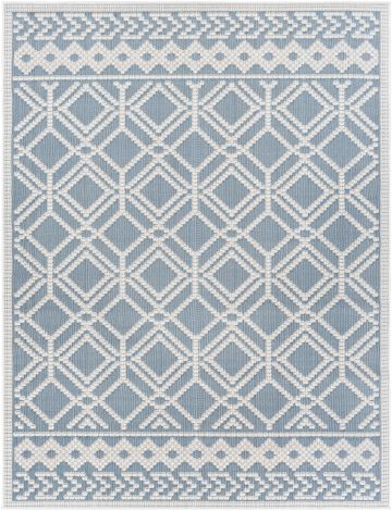 Montego bay MBY-2315 Sky Blue, Beige Machine Woven Global Area Rugs By Surya