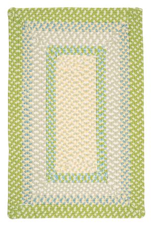 Montego MG69 Lime Twist Rustic Farmhouse, Indoor - Outdoor Braided Area Rug by Colonial Mills