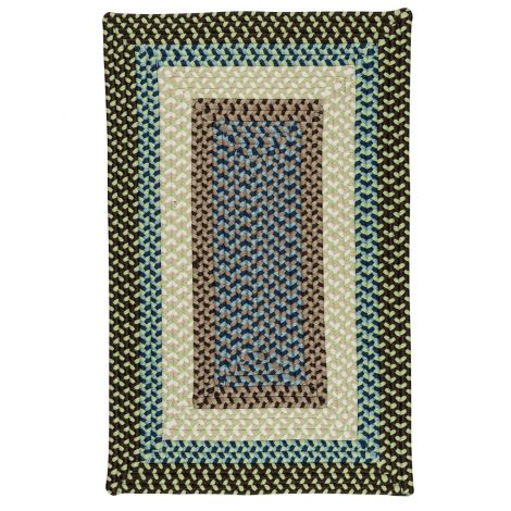 Montego MG89 Bright Brown Rustic Farmhouse, Indoor - Outdoor Braided Area Rug by Colonial Mills